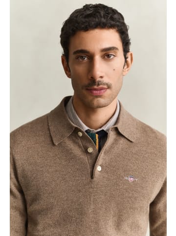 Gant Strickpoloshirt in melange - 0002