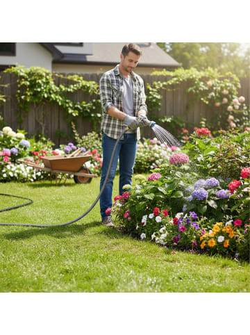 relaxdays Gartenschlauch in Grau - 70 m