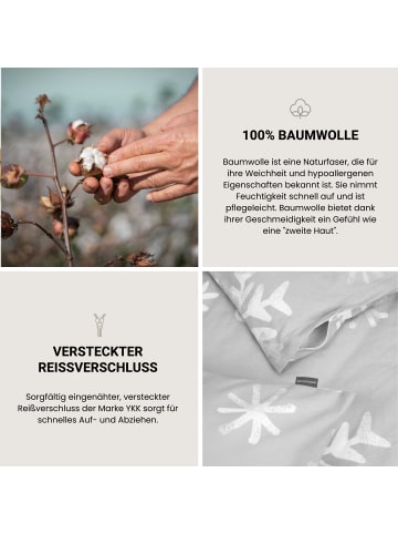 Schiesser Feinbiber-Bettwäsche-Set Skadi in Grau
