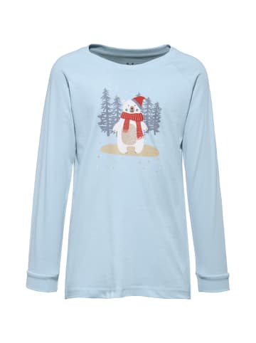 Erwin Müller Single-Jersey Kinder-Schlafanzug in eisblau