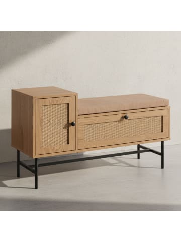 KADIMA DESIGN Schuhbank mit Sitzfläche 100x60x38 cm Garderobenbank Eiche-Dekor,