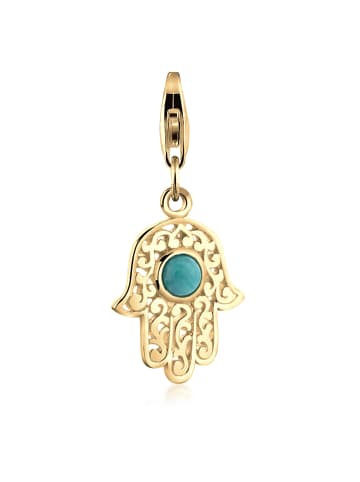 Nenalina Charm 925 Sterling Silber Hamsa Hand in Gold