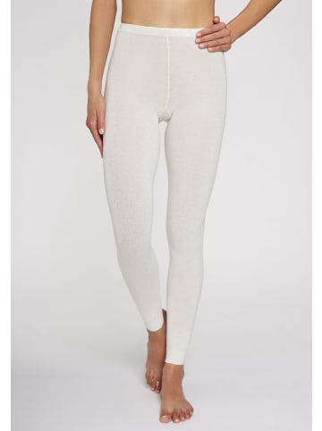 LAVANA basic Strickstrumpfleggings in natur meliert