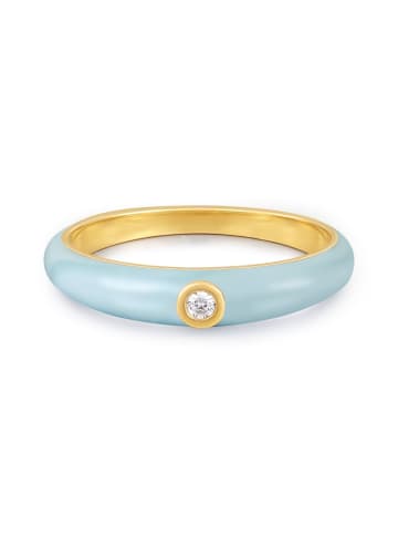 Glanzstücke München Ring aus Sterling Silber mit Zirkonia in gelbgold
