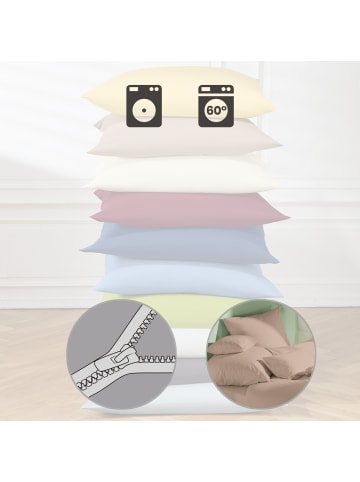 Erwin Müller Renforcé Kuschelkissenbezug Würzburg in taupe