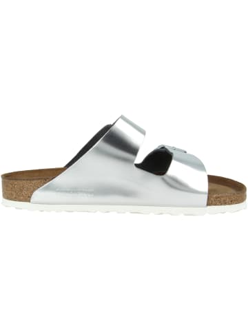 Birkenstock Sandale Arizona SFB Naturleder Weichbettung normal in silber