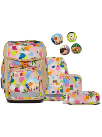 Ergobag Cubo Schulranzen Set 5-tlg. Flower PowBär 2025 in gelb