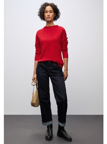 Street One Pullover mit Rollkante in Rot