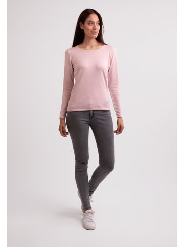 CASH-MERE.CH Seide Rundhals Pullover in Blush Rosa