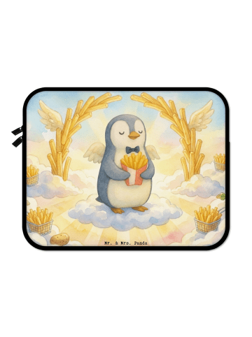 Mr. & Mrs. Panda Laptop Tasche Pinguin Engel Pommes Design ohne ... in Weiß