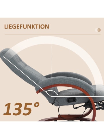 HOMCOM Relaxsessel-86L x 68B x 100H cm-Grau