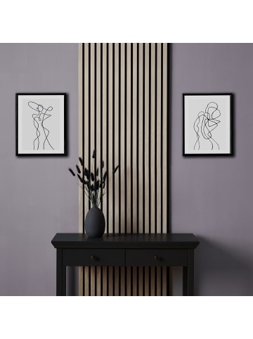 Homestyle4u Akustikpaneel 60x120 2er Set in Grau