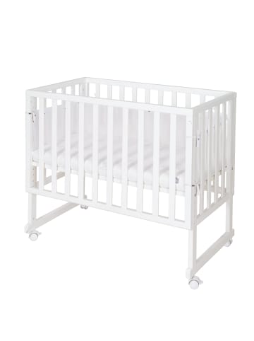 roba Stuben- & Beistellbett safe asleep® 3in1 weiß höhenverstellbar mit Mesh