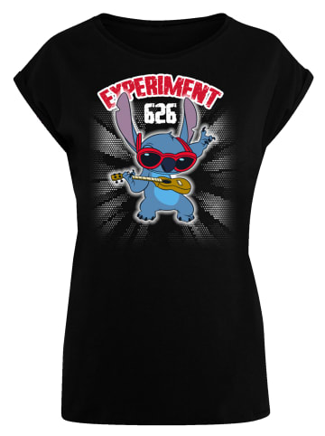 F4NT4STIC Extended Shoulder T-Shirt Disney Lilo & Stitch Rockstar in schwarz