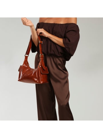 Florence Florence Schultertasche Leder mittellbraun ca. 31cm