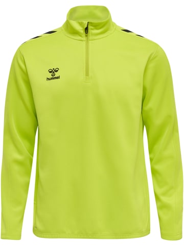 Hummel Hummel Zip Sweatshirt Hmlcore Multisport Erwachsene Atmungsaktiv Schnelltrocknend in LIME POPSICLE