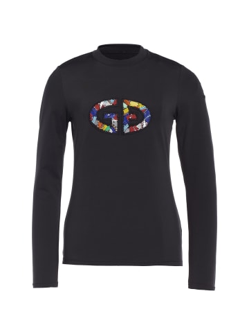 & You Damen W RHINESTONE L/S in Schwarz