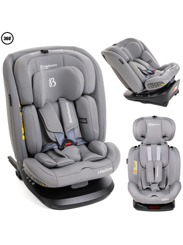 BeBelissimo Kindersitz I-SIZE 40-150 cm, 360, Kinderautositz - Hellios in Hellgrau