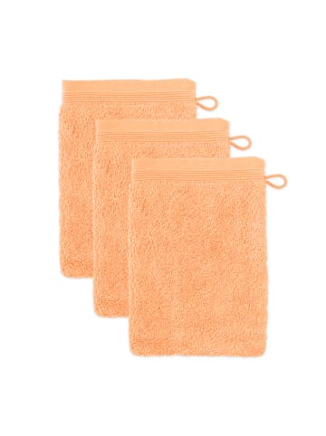 Möve Waschhandschuh Superwuschel 3er Pack in peach fuzz