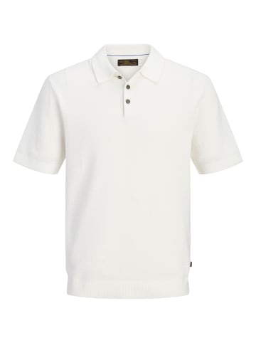 Jack & Jones Gestricktes Polo in Cloud Dancer