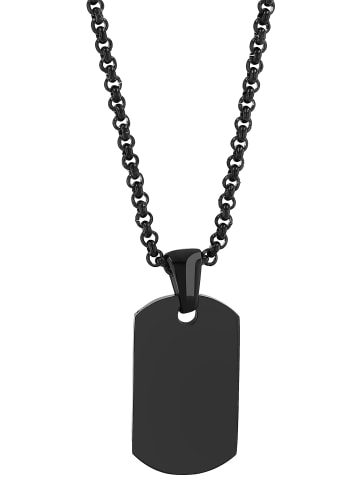 Adeliás Unisex Anhänger – Gravuranhänger aus Edelstahl in schwarz