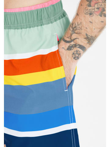Cruz Badeshorts Toby in Print 3624 Rainbow Stripe