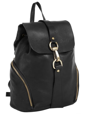 Forty degrees Rucksack echt Leder in schwarz