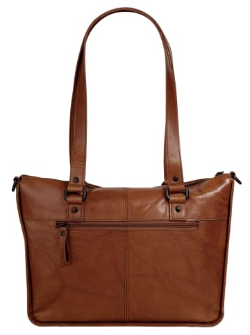 SPIKES & SPARROW Shopper echt Leder in cognac