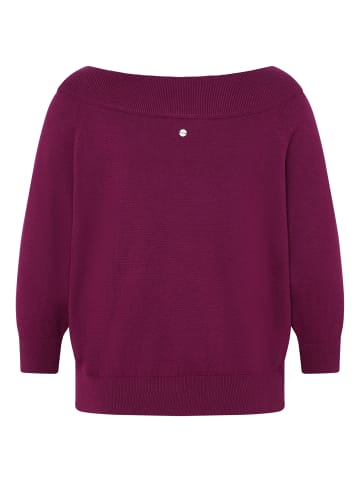 Zero  Strickpullover mit Carmenausschnitt in Magenta Purple