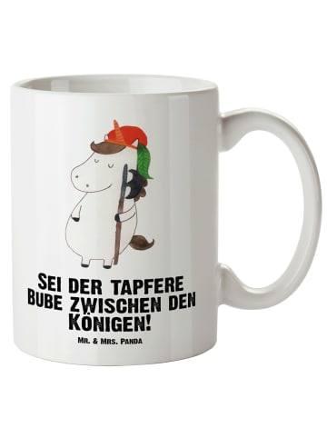 Mr. & Mrs. Panda XL Tasse Einhorn  mit Spruch in Weiß