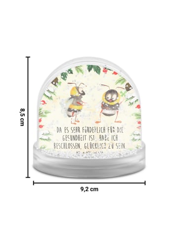 Mr. & Mrs. Panda Schneekugel Weihnachten Hummeln Kleeblatt mit S... in Naturpapier