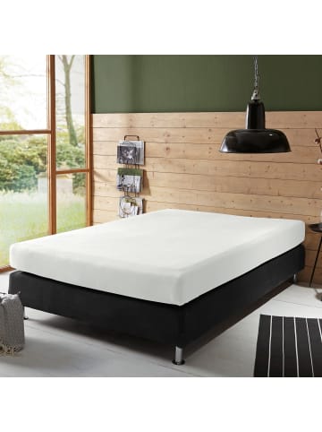 Erwin Müller Single-Jersey Boxspringbett-Spannbettlaken Freising in weiß