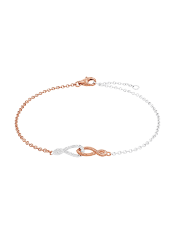Amor Armband Silber 925, rhodiniert+rosévergoldet in Bicolor