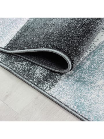 KADIMA DESIGN Teppich Kurzflor Waschbar Karo LATEMAR Strapazierfähig OEKO-TEX in Blau