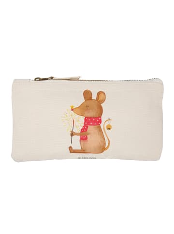 Mr. & Mrs. Panda Schminktasche Maus Weihnachten ohne Spruch in Weiß