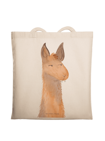 Mr. & Mrs. Panda Henkeltasche Lamakopf Genervt ohne Spruch in Creme