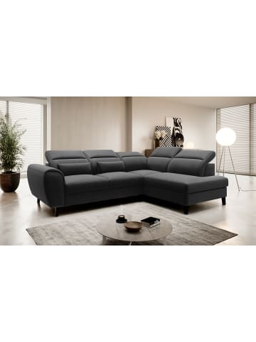 MF Design Nobel Recamiere Rechts in Schwarz -  (L) 265 x (B) 265 x (H) 100 cm