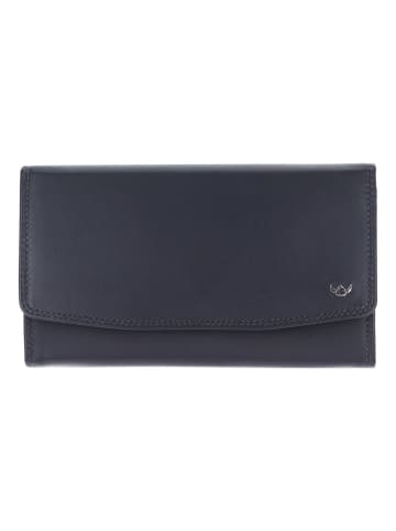 Golden Head Polo Geldbörse RFID Schutz Leder 17.5 cm in marineblau