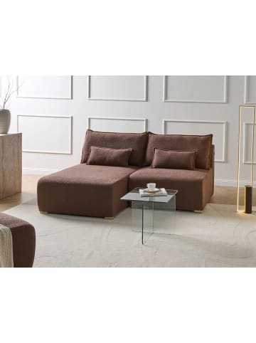 Beliani Modulsofa NERBO in Braun - (W) 200 x (H) 97 x (L) 154 cm
