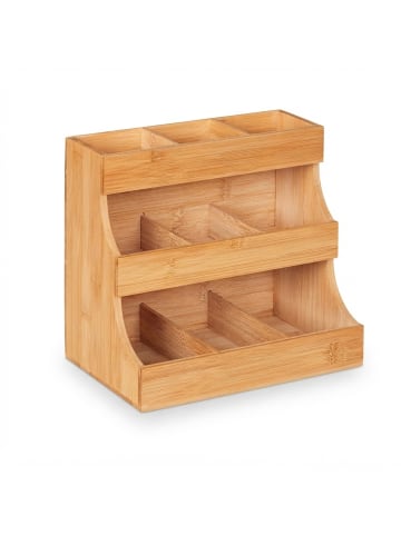 relaxdays Kaffee Organizer in Natur - (B)26,5 x (H)24 x (T)17,5 cm