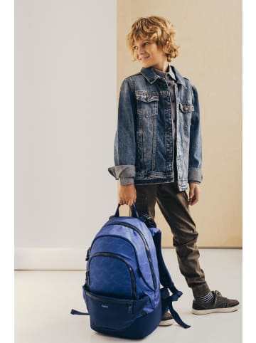 Belmil Premium 2-IN-1 Schultasche & Gürteltasche "Estate Blue" mit Brustgurt