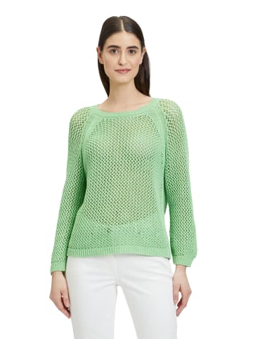 Betty Barclay Grobstrick-Pullover mit Strickdetails in Greengage