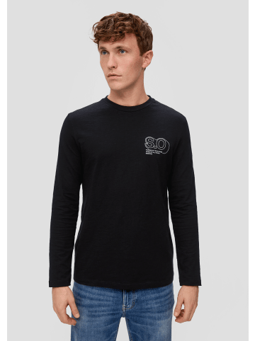 S. Oliver T-Shirt langarm in Schwarz