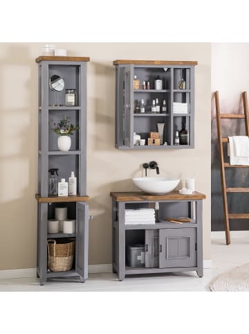 home24 Waschbeckenunterschrank Balignton in Grau