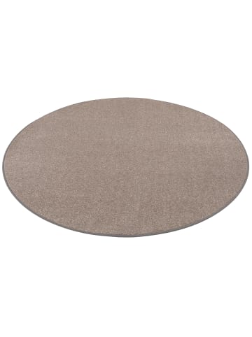Snapstyle Velours-Teppich Joy Rund in taupe