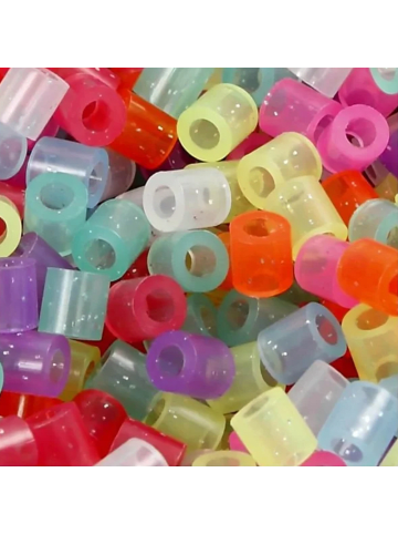 Nabbi Bügelperlen Ø 5mm, 1.100 Stk., Glitter Mix - ab 5 Jahren