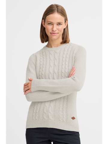 Oxmo Strickpullover OXCARRYONE 21301292ME modischer Strickpullover in Grau