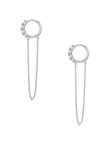 Glanzstücke München Creolen Sterling Silber Opal (synth.) in silber