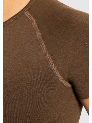 SMILODOX Crop Shirt Elna in Braun