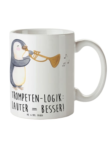 Mr. & Mrs. Panda Becher Trompeten Weisheit mit Spruch in Weiß